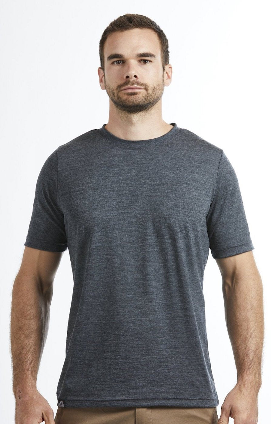 T-shirt | Grey Marle | True Fleece New Zealand