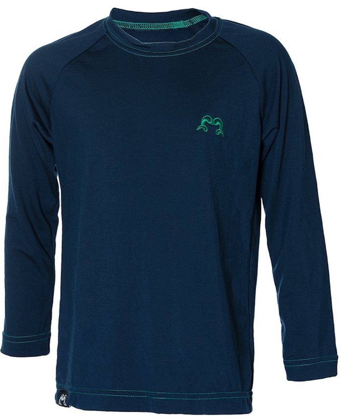 Kids Base Layer Top | Navy w coloured logo | True Fleece New Zealand