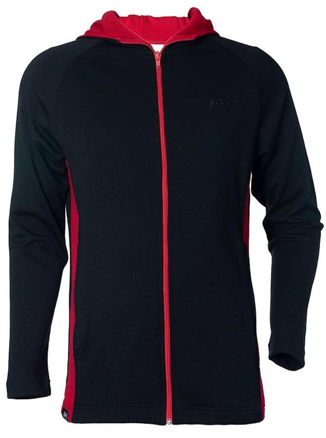 Akaroa Zip Hoodie | Red &amp; Black | True Fleece New Zealand