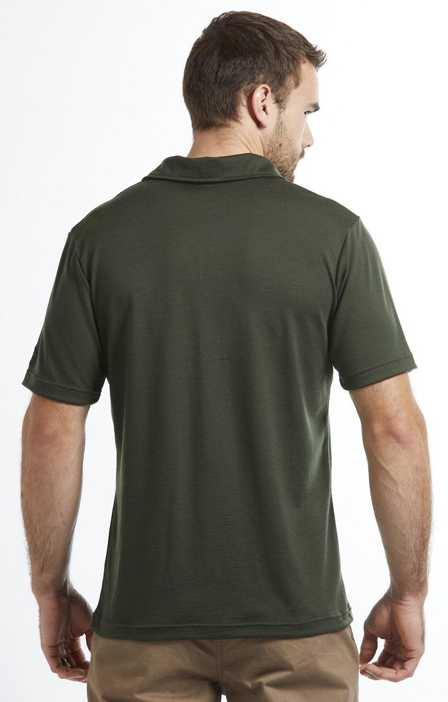 Short Sleeve Polo Shirt | Olive | True Fleece New Zealand