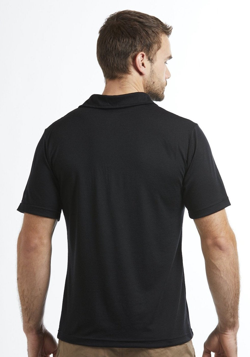 Black polo 2024 shirt nz