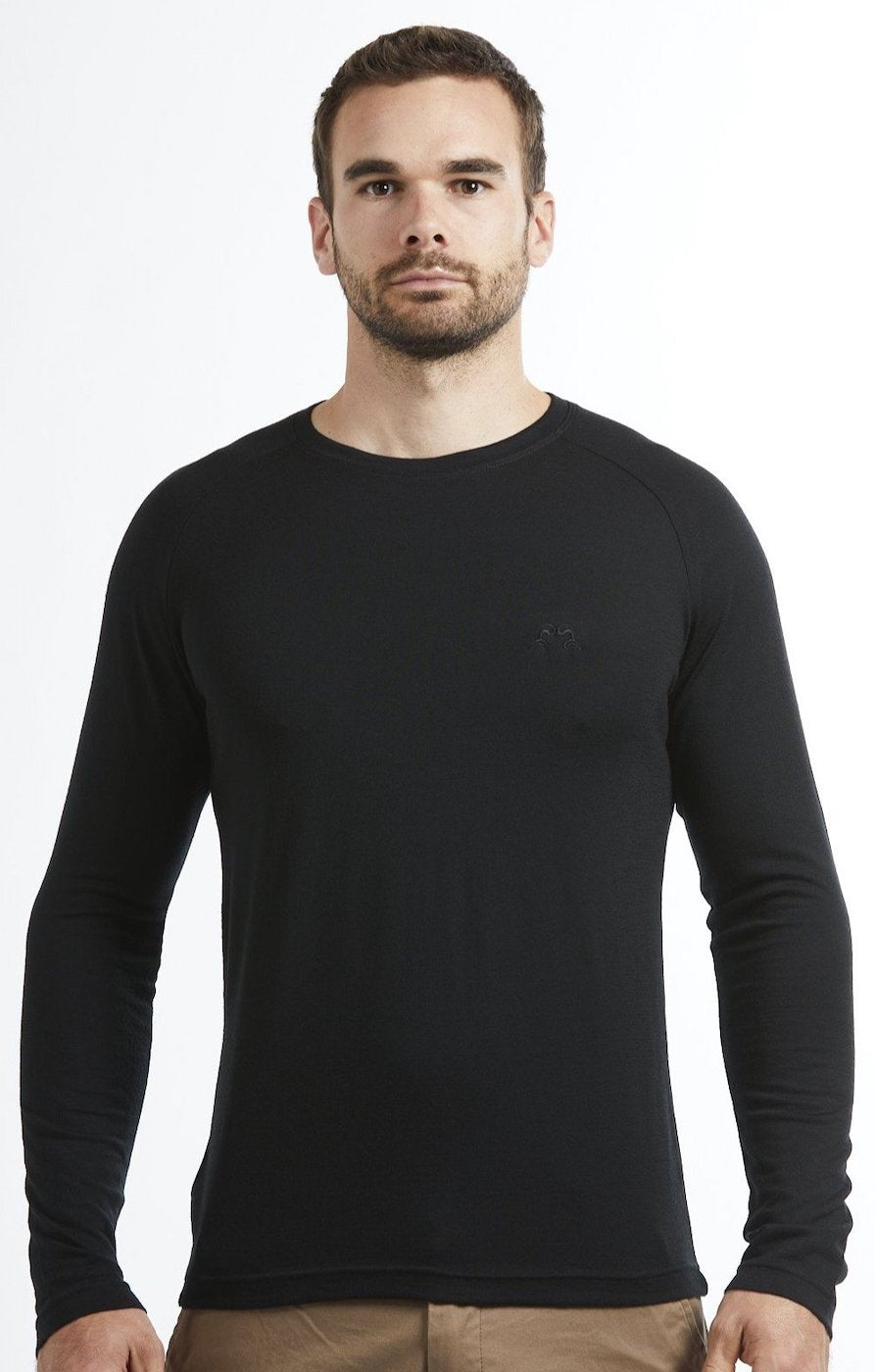 Long Sleeve Base Layer | Black | True Fleece New Zealand