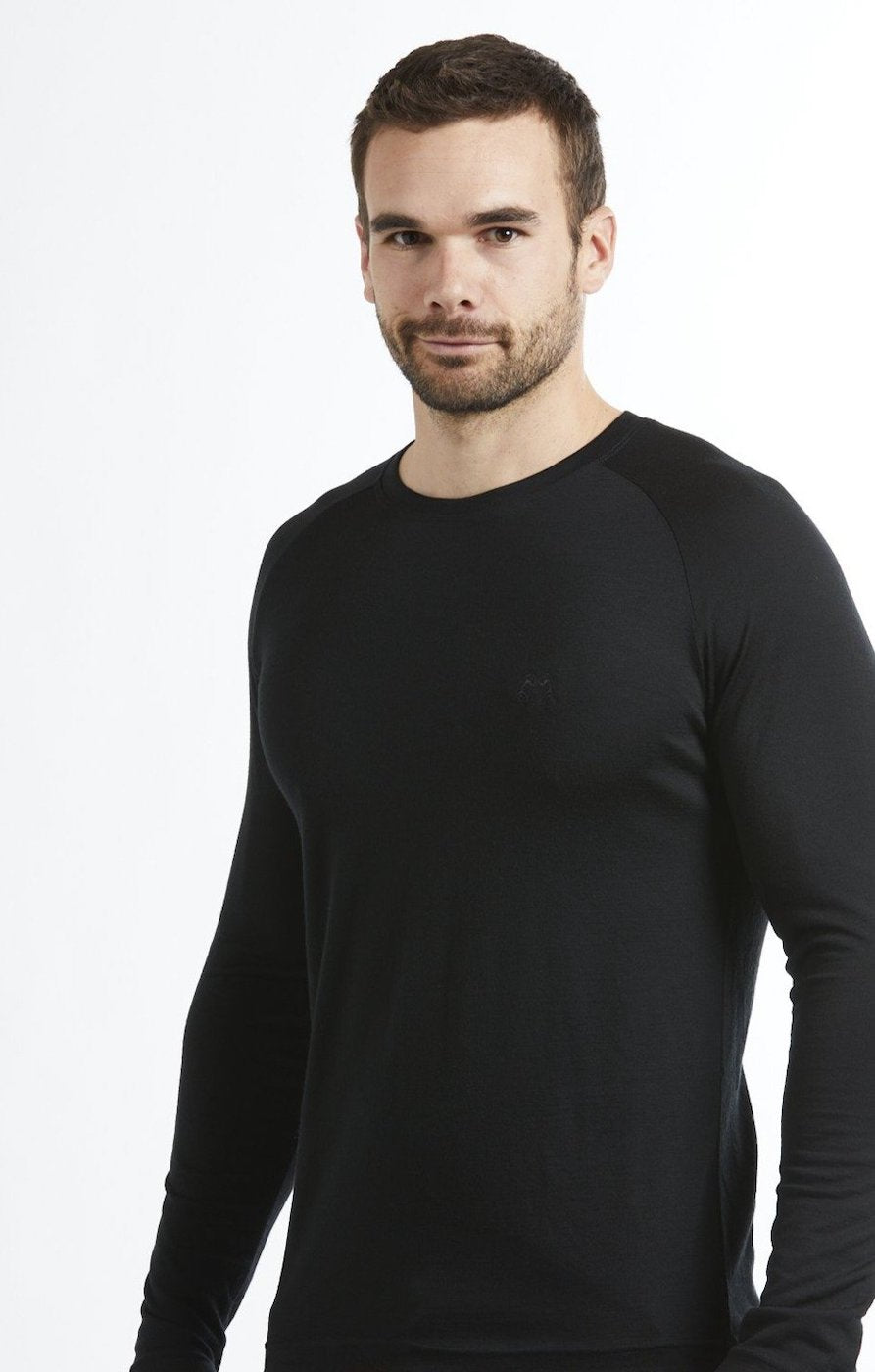 Long Sleeve Base Layer | Black | True Fleece New Zealand