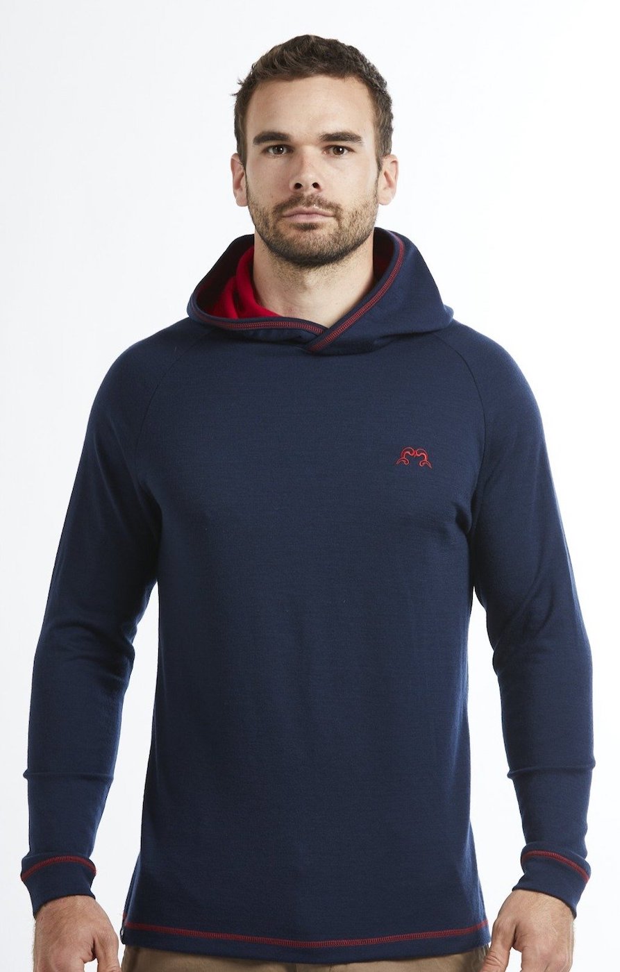 Mackenzie Hood | Navy &amp; Red | True Fleece New Zealand