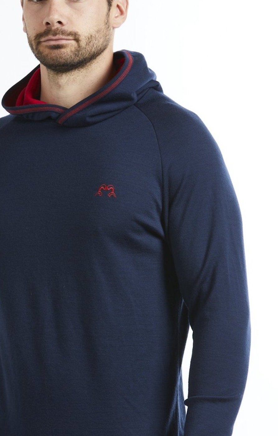 Mackenzie Hood | Navy &amp; Red | True Fleece New Zealand