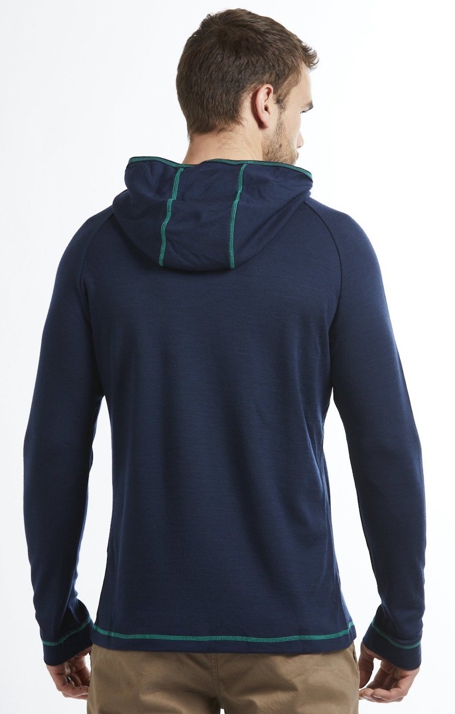 Mackenzie Hood | Navy &amp; Green | True Fleece New Zealand
