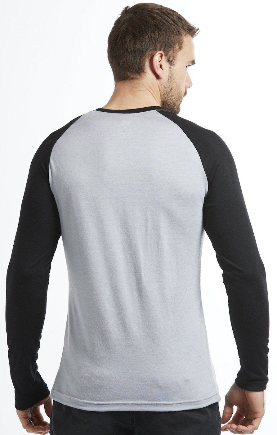 Long Sleeve Base Layer | Grey &amp; Black | True Fleece New Zealand