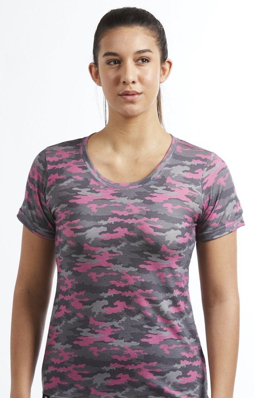 T-shirt | Pink camo | True Fleece New Zealand