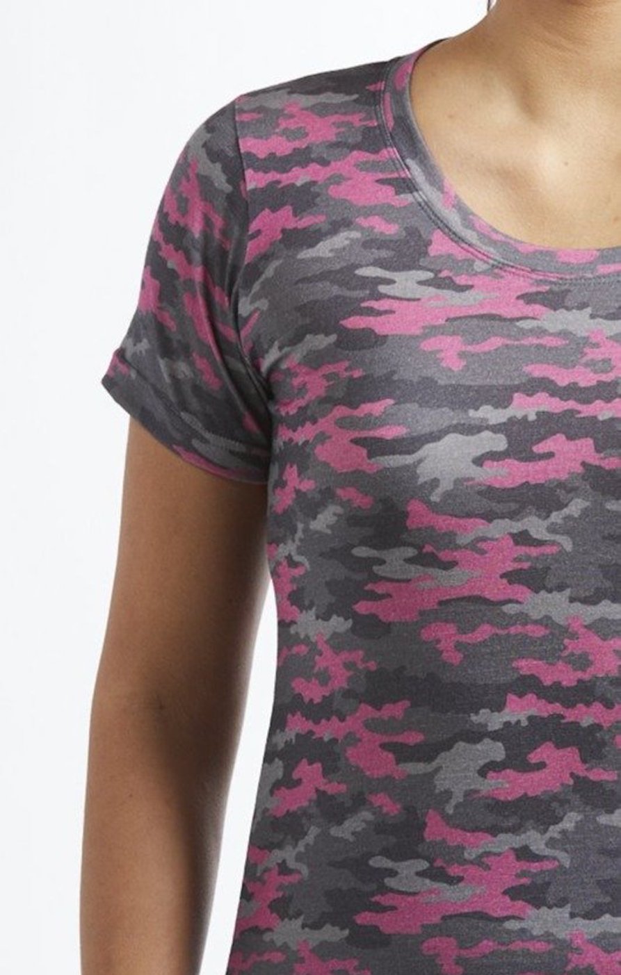 T-shirt | Pink camo | True Fleece New Zealand