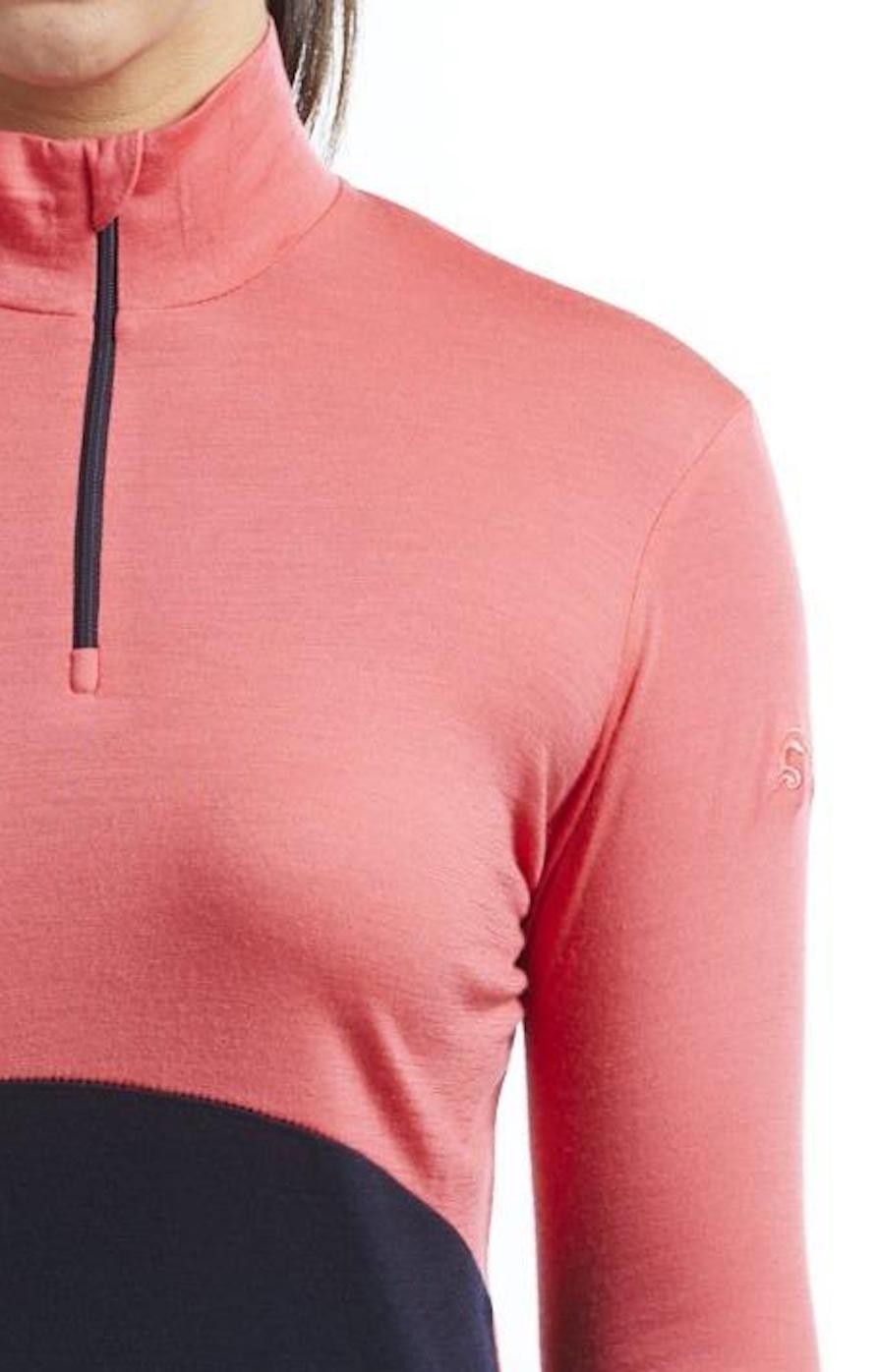 Everyday Quarter Zip | Paradise Pink &amp; Navy | True Fleece New Zealand