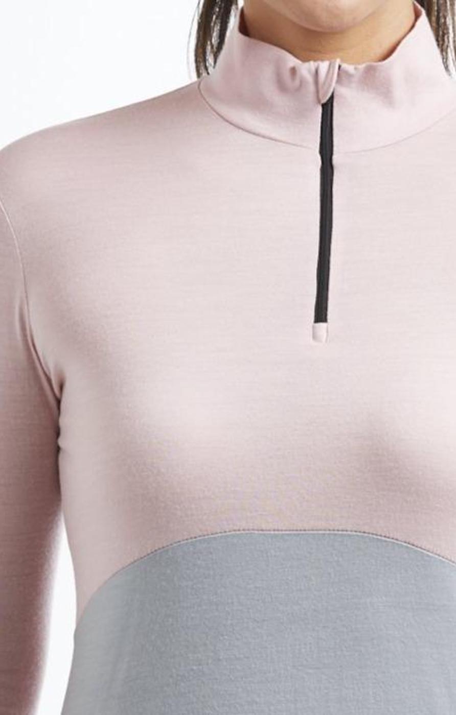 Everyday Quarter Zip | Pink &amp; Grey | True Fleece New Zealand