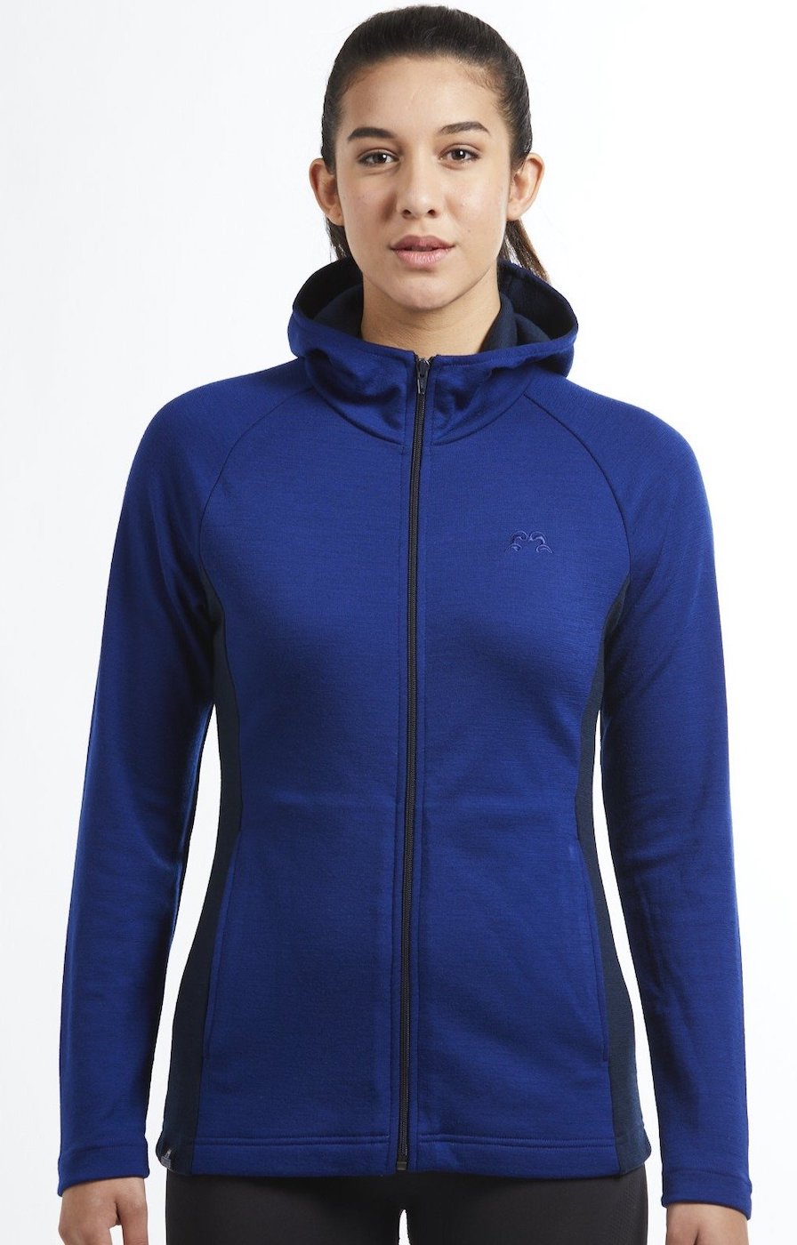 Akaroa Long Sleeve Zip Hoodie | Indigo &amp; Navy | True Fleece
