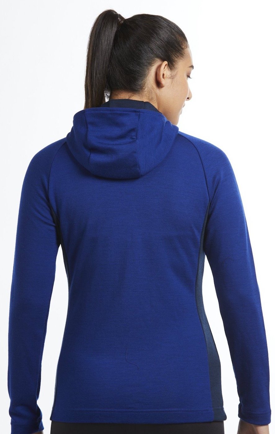 Akaroa Long Sleeve Zip Hoodie | Indigo &amp; Navy | True Fleece