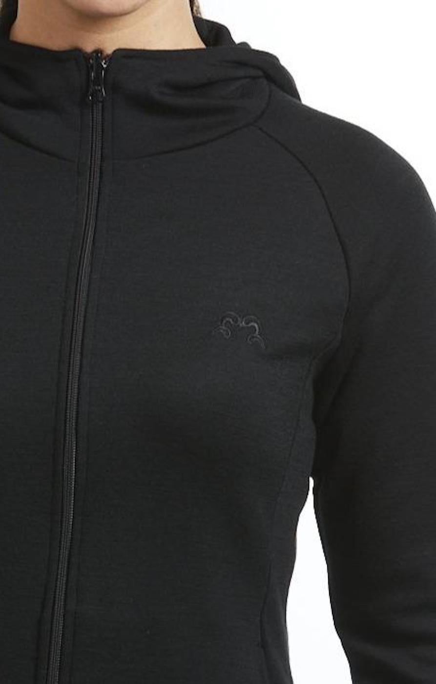 Akaroa Long Sleeve Zip Hoodie | Black | True Fleece New Zealand