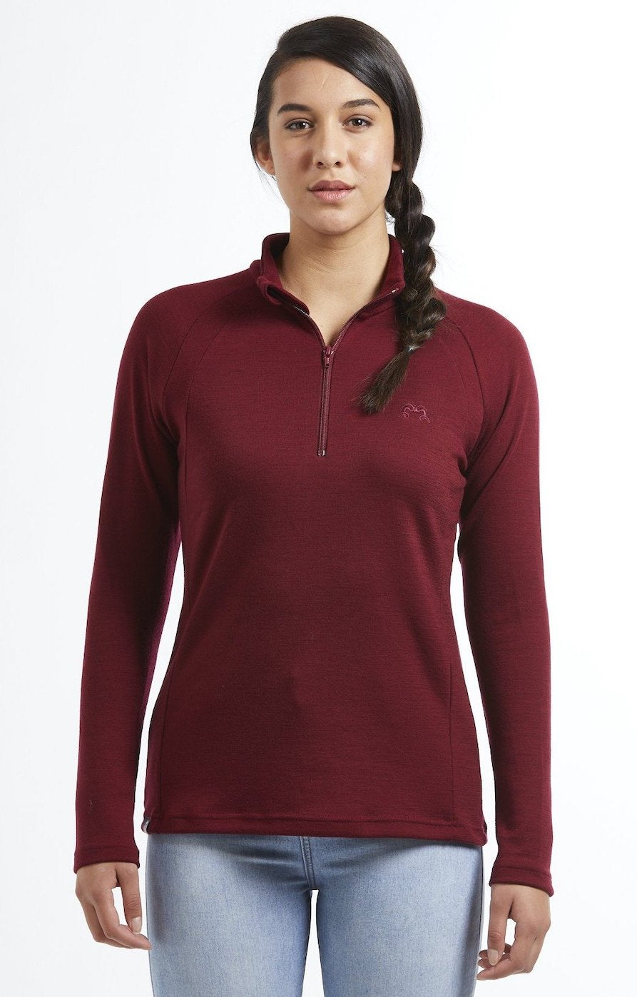 Hilltop Quarter Zip Jersey | Plum | True Fleece New Zealand