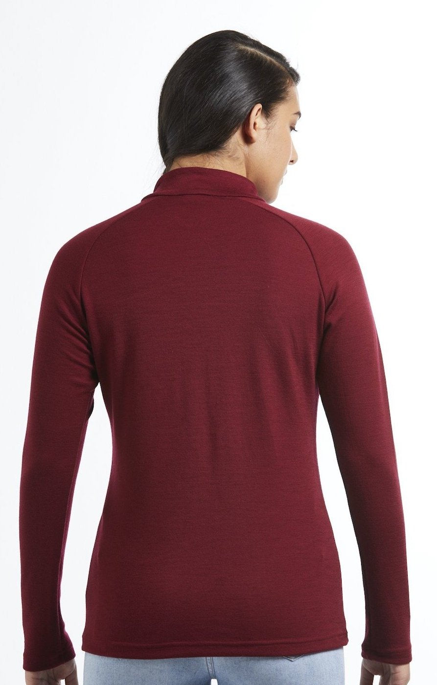 Hilltop Quarter Zip Jersey | Plum | True Fleece New Zealand