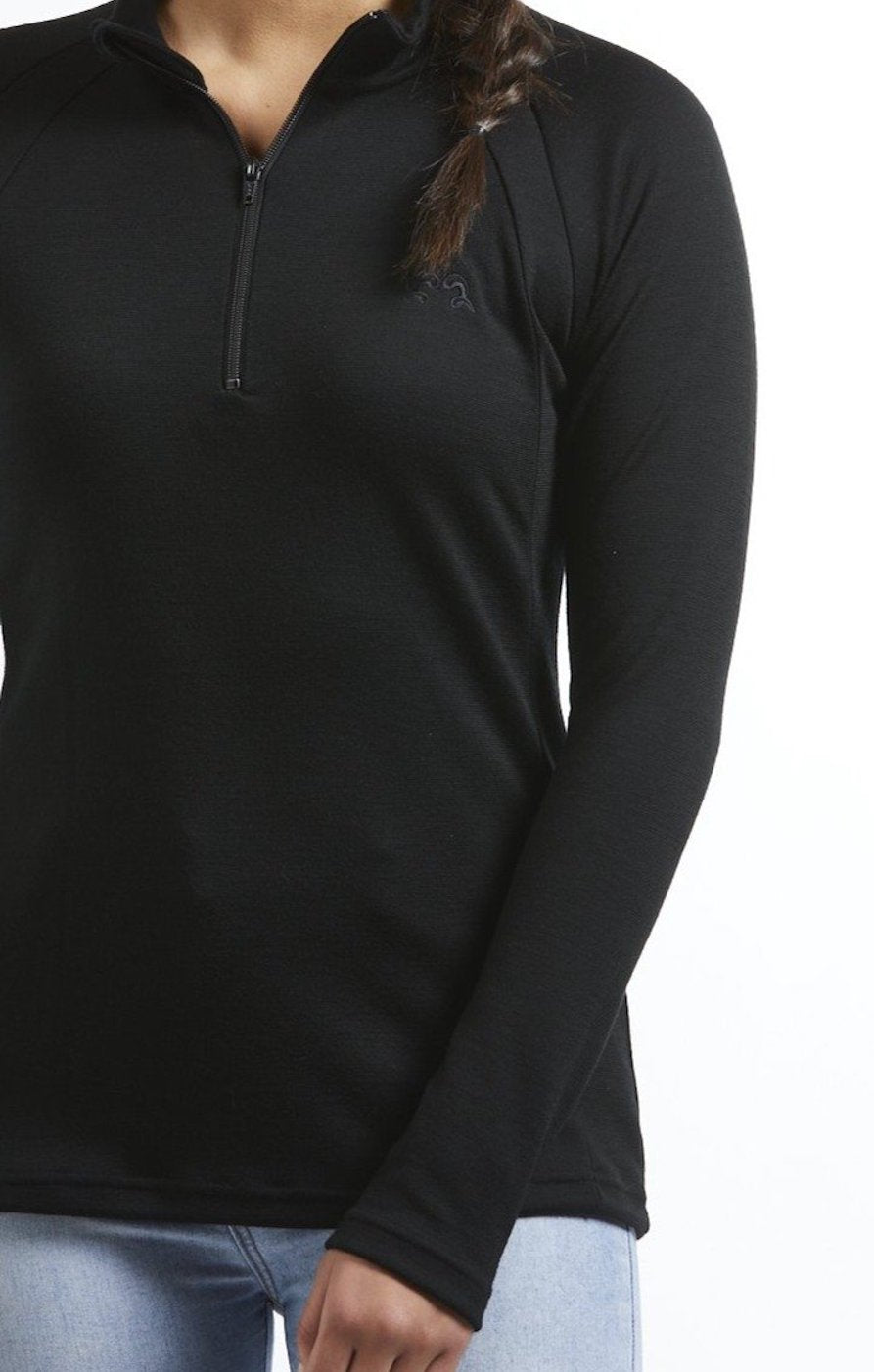 Hilltop Quarter Zip Jersey | Black | True Fleece New Zealand