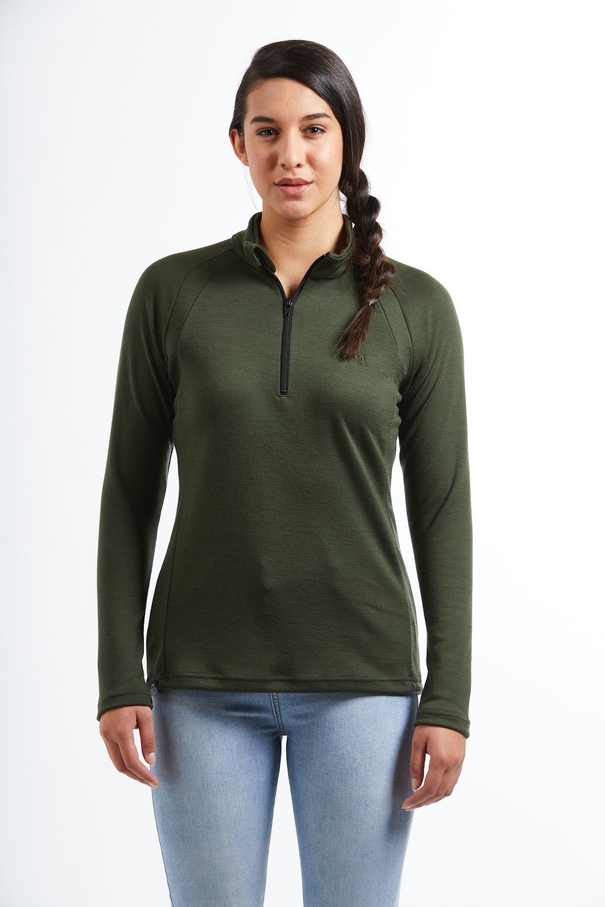 Hilltop Quarter Zip Jersey | Olive | True Fleece New Zealand
