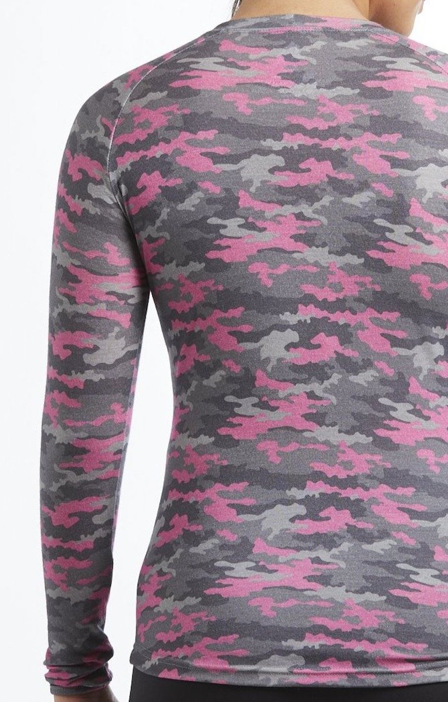 Long Sleeve Base Layer | Pink camo | True Fleece New Zealand