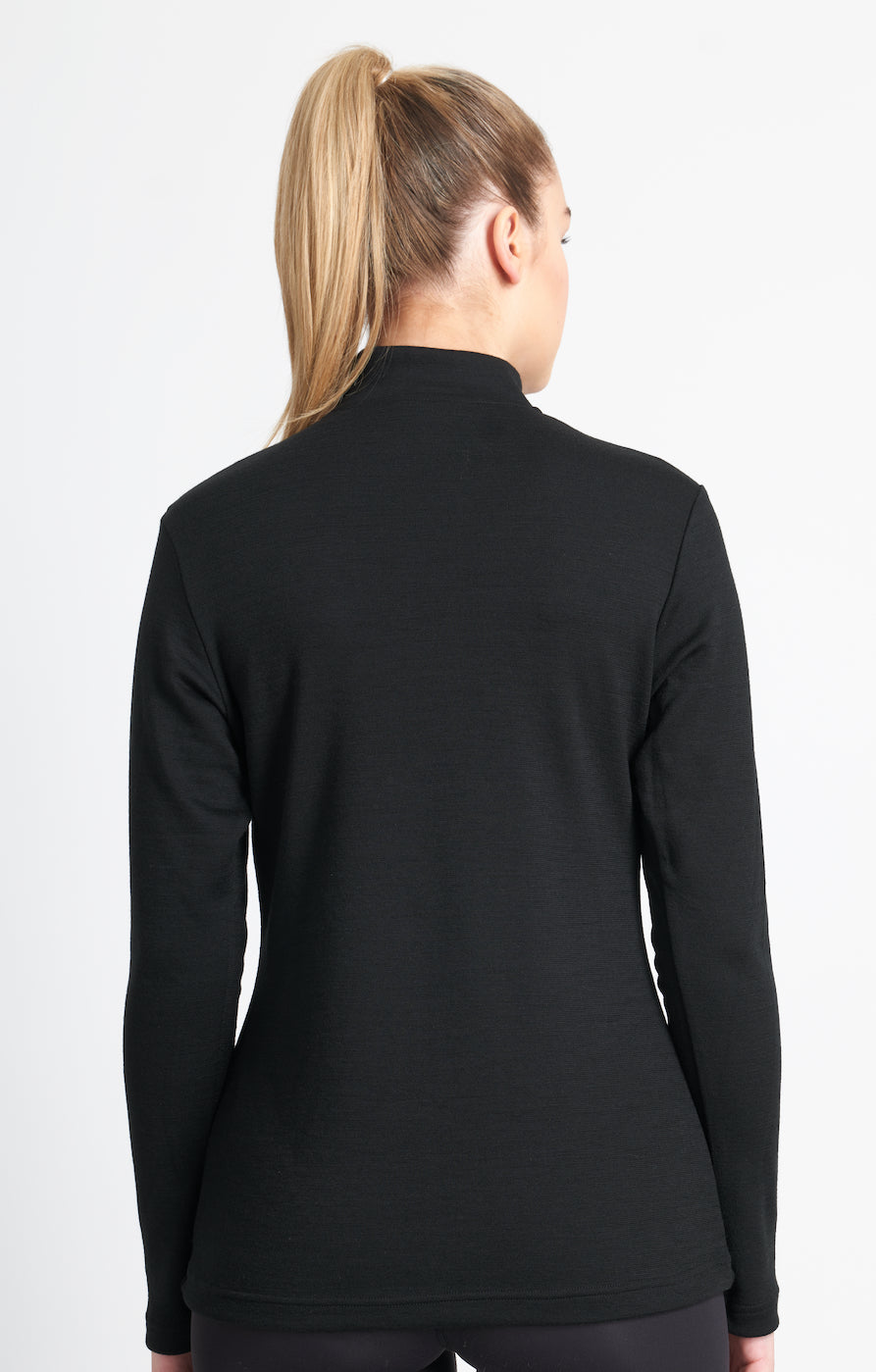 Womens Coast Quarter Zip Jersey | Black