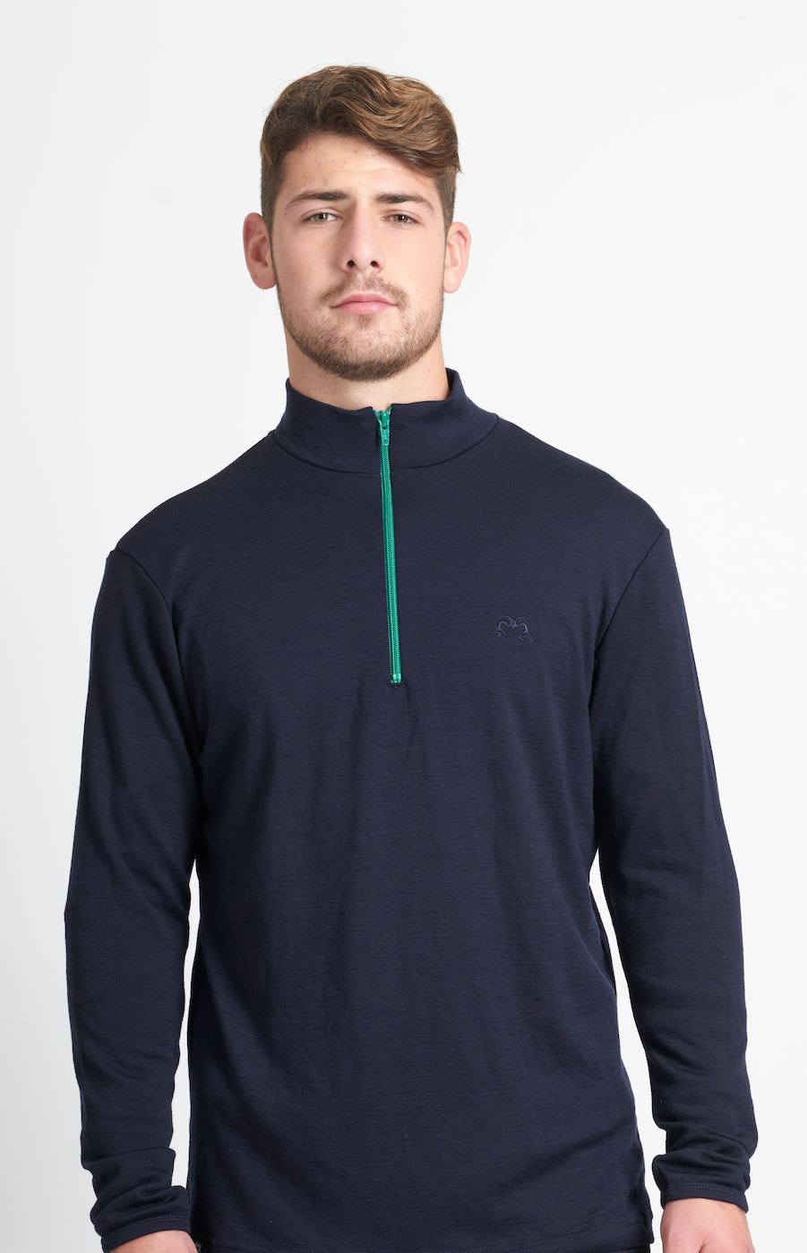 Coast Quarter Zip Jersey | Navy & Green