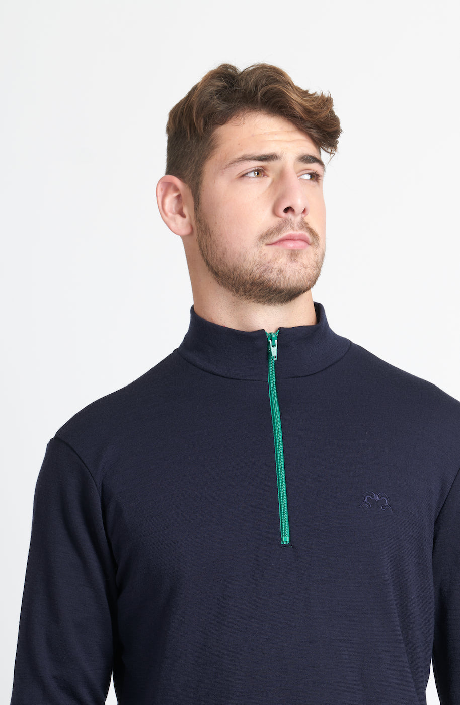 Coast Quarter Zip Jersey | Navy &amp; Green