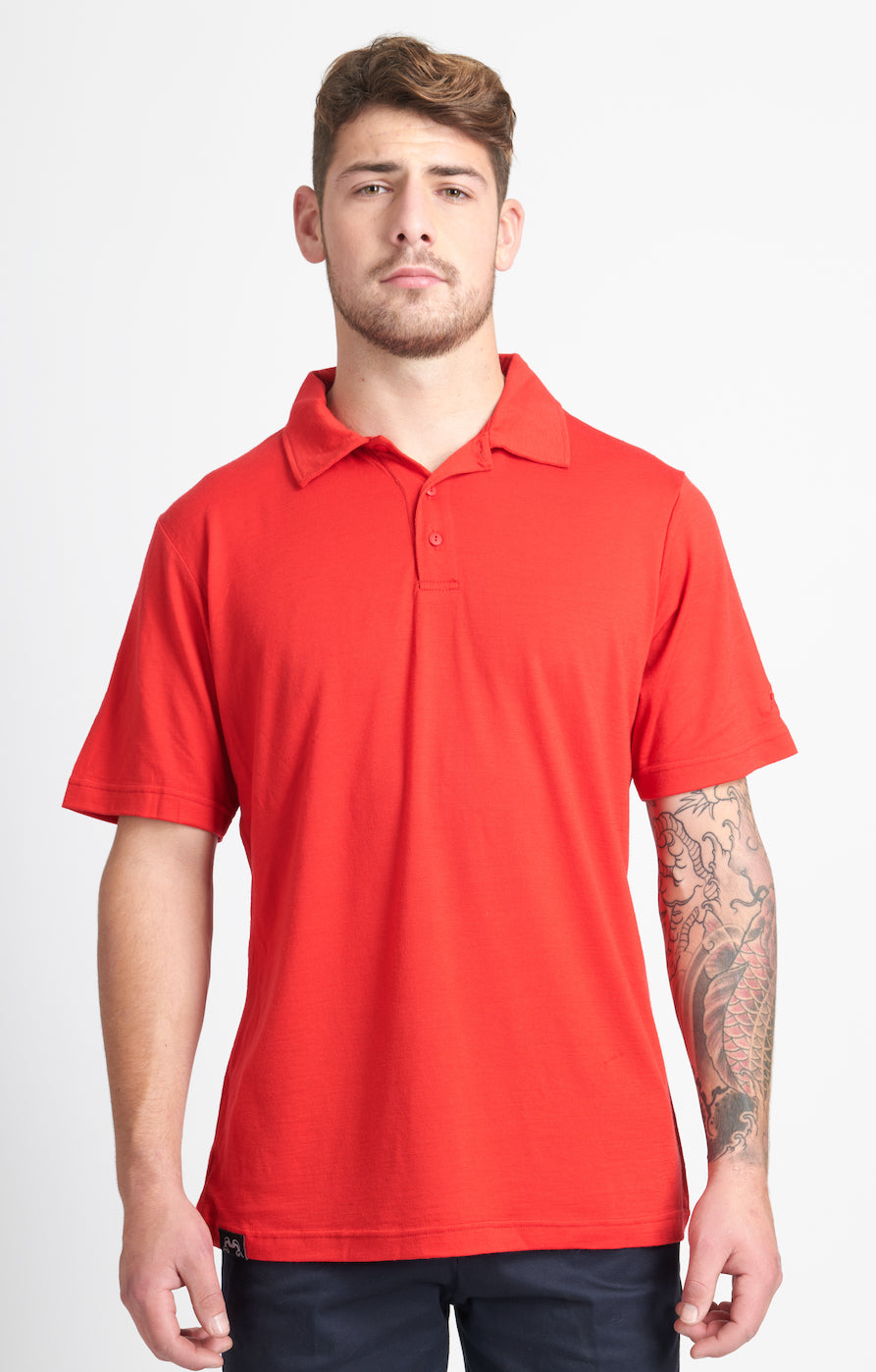 Short Sleeve Polo Shirt | Red